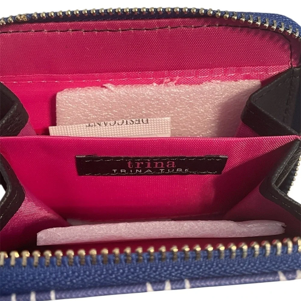 Trina Turk Navy and White Patterned Wallet